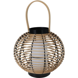 Rattan lámpa fogantyúval, LED