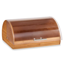 Bambusz kenyértartó műanyag fedéllel és fém fogantyúval