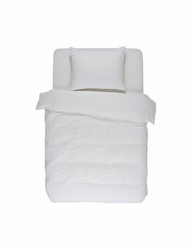 Pamut szatén ágynemű szett fehér színben, állatmintás díszpárnák, Essenza 140 x 220/60 x 70 cm