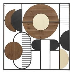 Fém falidísz Aenor, geometrikus, 70 x 70 cm