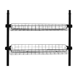 Herkules ruhásszekrény kosár, 2 darab, 83 x 38 x 8 cm, WENKO, fekete