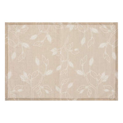 Virágos tányéralátét, bézs, 45 x 30 cm