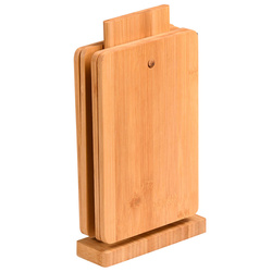 Vágódeszkák állvánnyal, bambusz, 4 darab, Kesper