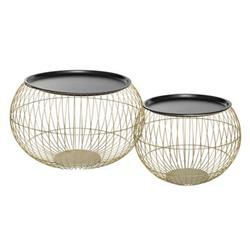 ALYA kerek fém dohányzóasztalok, 2 db