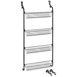 Ajtóra akasztható tároló, 4 kosaras fali szervező, 50 x 109 x 14 cm, WENKO