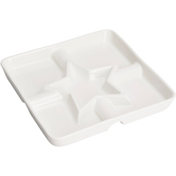 Tálca falatokhoz rekeszekkel, 22 x 22 cm