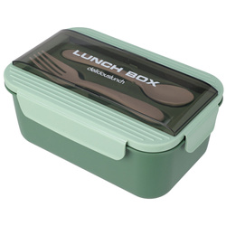 Szűk ebédlődoboz evőeszközökkel, 21 x 14 x 7 cm