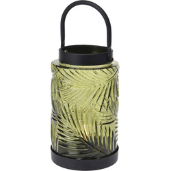 LED lámpás, színes üveg, 20,5 cm