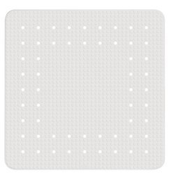 Gumiszőnyeg a fürdőkádban vagy a medencében, négyzet alakú csúszásgátló betét - 54 x 54 cm, WENKO, fehér