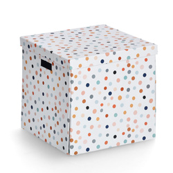 DOTS fedeles kartondoboz, 33,5 x 33 x 32 cm