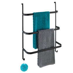 Függeszthető törölközőtartó ajtóra IRPINIA, WENKO, fekete