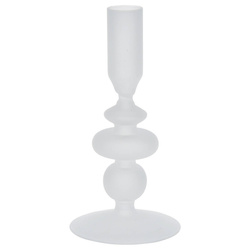 Üvegből készült gyertyatartó talppal, 17 cm