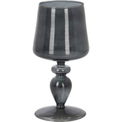 Üvegből készült gyertyatartó talppal, 21 cm