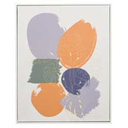 Fehér keretben lévő SOLARA kép, körök motívummal, 40 x 70 cm