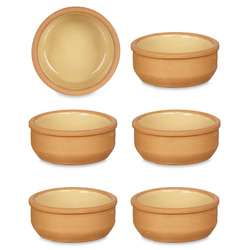 Agyagedények, mázas belsejű tálak, sárgák