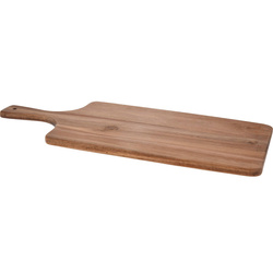 Akácfából készült vágódeszka, fogantyúval, 55 x 25 x 1,6 cm