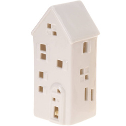 Díszes kerámia házikó LED, 16 cm