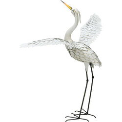 Fém kerti daru figura, 123 cm