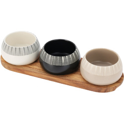 RORI snack tálkák, 3 darab + tálca