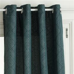 JACQ gyűrűs függöny geometrikus mintával, 140 x 260 cm