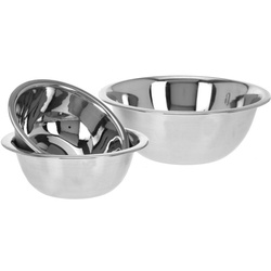 Rozsdamentes acél tál, 3 darabos konyhai tál készlet 700 ml, 950 ml, 1900 ml
