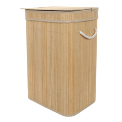 Bambusz szennyestartó fedéllel, 80 l