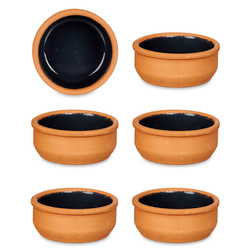 Agyagedények, mázas belsejű tálak, feketék