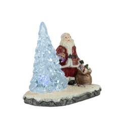 LED dísz, Mikulás fenyőfával