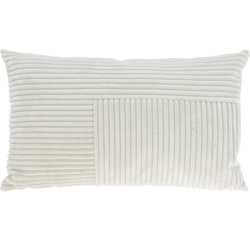 Dekoratív párna kordbársony patchworkkal elöl, 30 x 50 cm