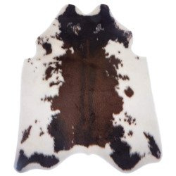 Dekoratív szőnyeg hálószobába, nappaliba tehénbőr mintával, díszítő szőnyeg, 94 x 100 cm