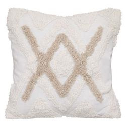 Dekoratív párnahuzat, tuftált pamut, 40 x 40 cm