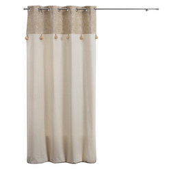 Boho függöny SULTANCURTAIN, gyűrűs, bojtokkal, 140 x 240 cm