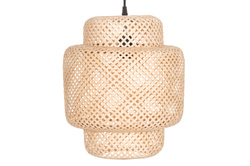 Bambuszszövésű mennyezeti lámpa, Ø 30 cm