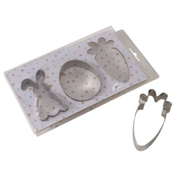 Húsvéti süteményformák: nyuszi, tojás, répa, 3 darab