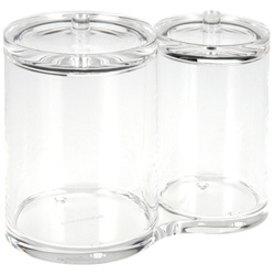 Kozmetikai vattakorong tároló, 2 rekeszes