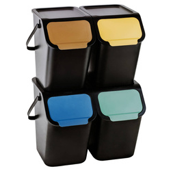 Hulladékgyűjtő edények készlete, 4 darab, 25l, BINI
