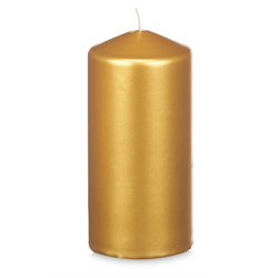 LUNAR arany henger gyertya, Ø 7 cm