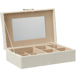 Ékszertartó doboz masnival, 25 x 7,5 x 15,5 cm