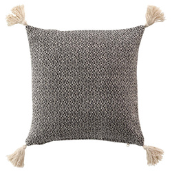 JUNON dekoratív párna nappaliba, bojtokkal, 40 x 40 cm