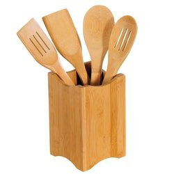 Bambusz evőeszközkészlet, 5 darabos, négyzet alakú, KESPER