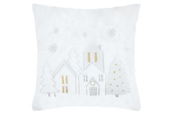 Karácsonyi párna HOHOHO, bolyhos, 45 x 45 cm