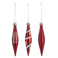 Műanyag gömbdíszek, 3 db.