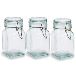 Üveges fűszertartók, 3 darab, 250 ml