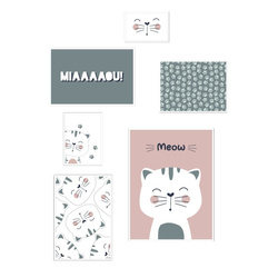 Poszterek gyerekszobába THE KING OF THE JUNGLE, 6 keret