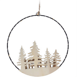 LED-es függeszthető karácsonyi dísz, Ø 20 cm