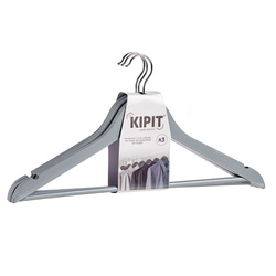 Fából készült ruhafogók, szürke, 3 darab