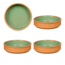 Agyagedények, mázazott belsejű tálak, zöld