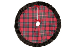 KLAUS karácsonyi szőnyeg, szőrme díszítéssel, Ø 90 cm