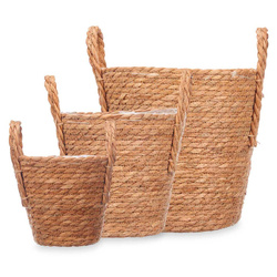 Fonott ESPARTO kosarak fogantyúval, 3 darab