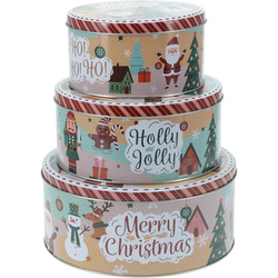 JOUJOU süteményes dobozok, 3 fém tároló különböző méretekben